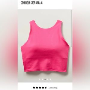 NWT Athleta Conscious Crop sports bra - pink